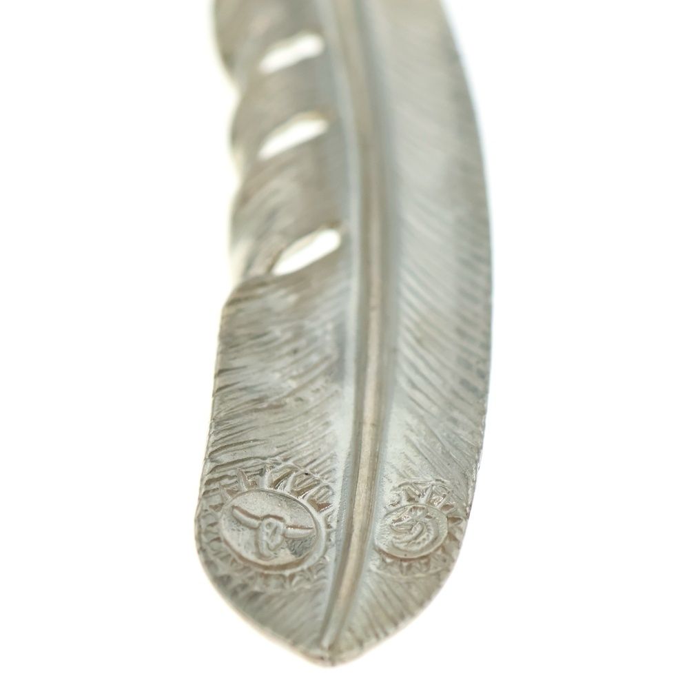 TADY - KING タディアンドキング 特大SVフェザーペンダント GPローズ ネックレストップ 右向き シルバー ゴールド DECORATOM_COM_BR