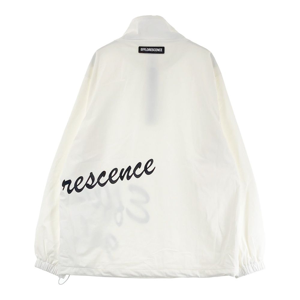 サイズ L EFFLORESCENCE エフロレッセンス 裏メッシュハーフジップ長袖ブルゾン ホワイト系 240101534224 ゴルフウェア メンズ ストスト
