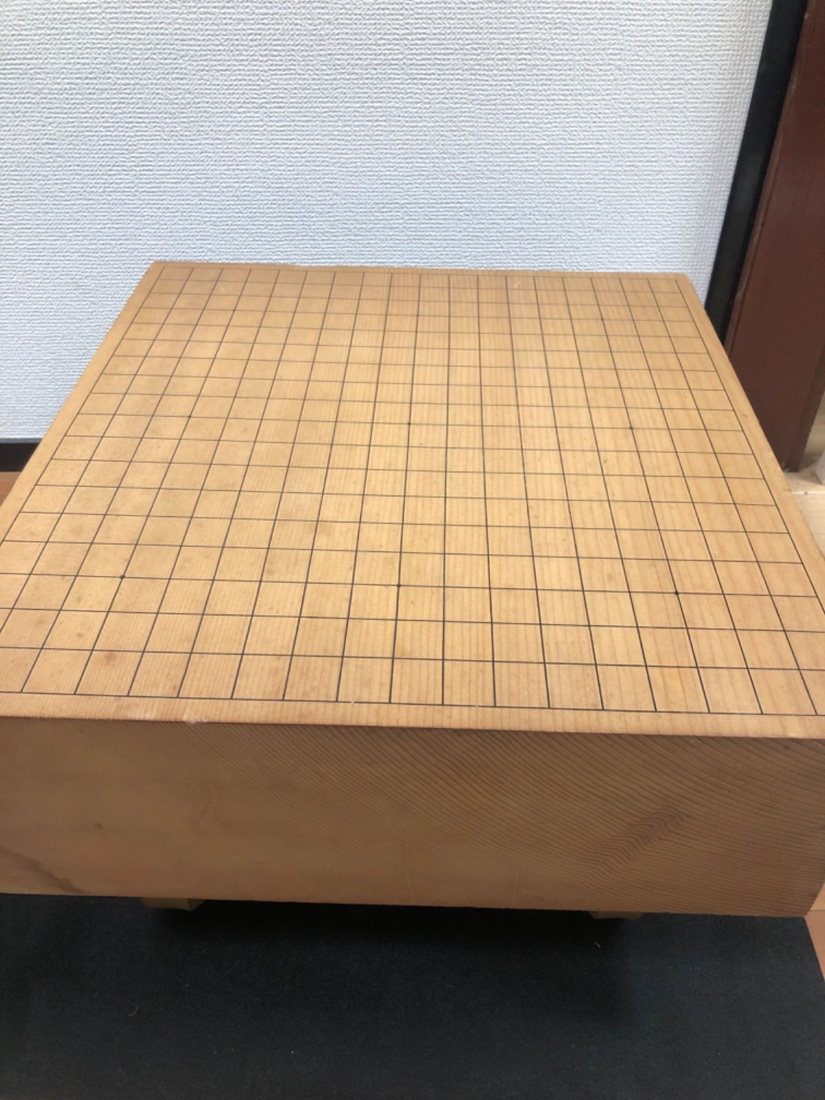 囲碁足付き５寸盤と碁石、碁笥セット 囲碁セット 5寸脚付き碁盤(縦約46×横約 42cm)樹脂製碁石 木製