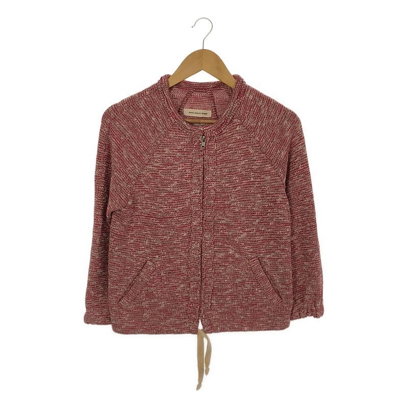 ISABEL MARANT ETOILE / イザベルマランエトワール | ジップアップ ノーカラー ニット カーディガン ジャケット | 34 |  レッド | レディース - メルカリ