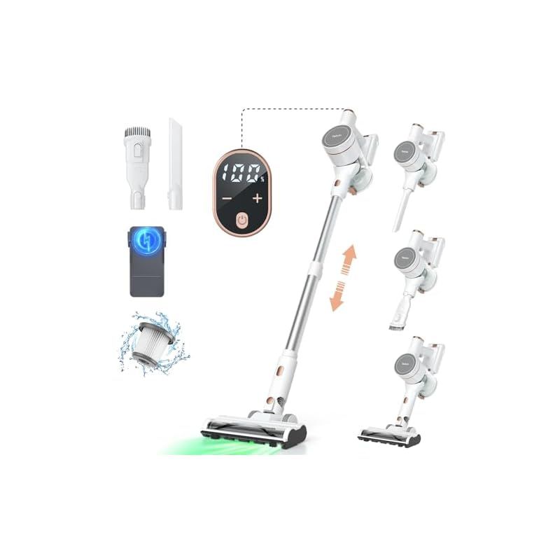 ❣️強力吸引❣️掃除機 コードレス 自立式 LEDライト＆LED液晶