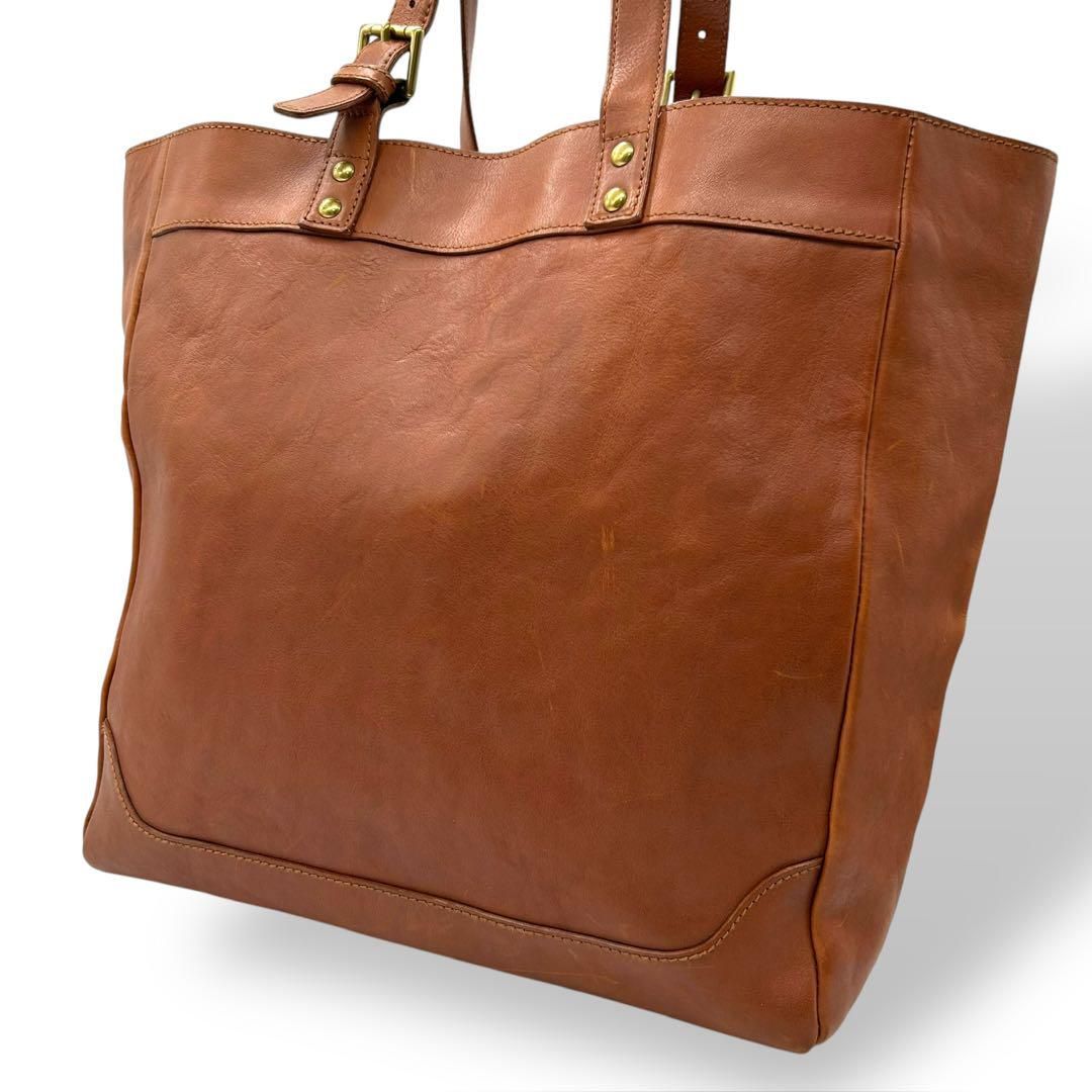 希少 1546 RALPH LAUREN トートバッグ 本革 A4 大容量 茶色