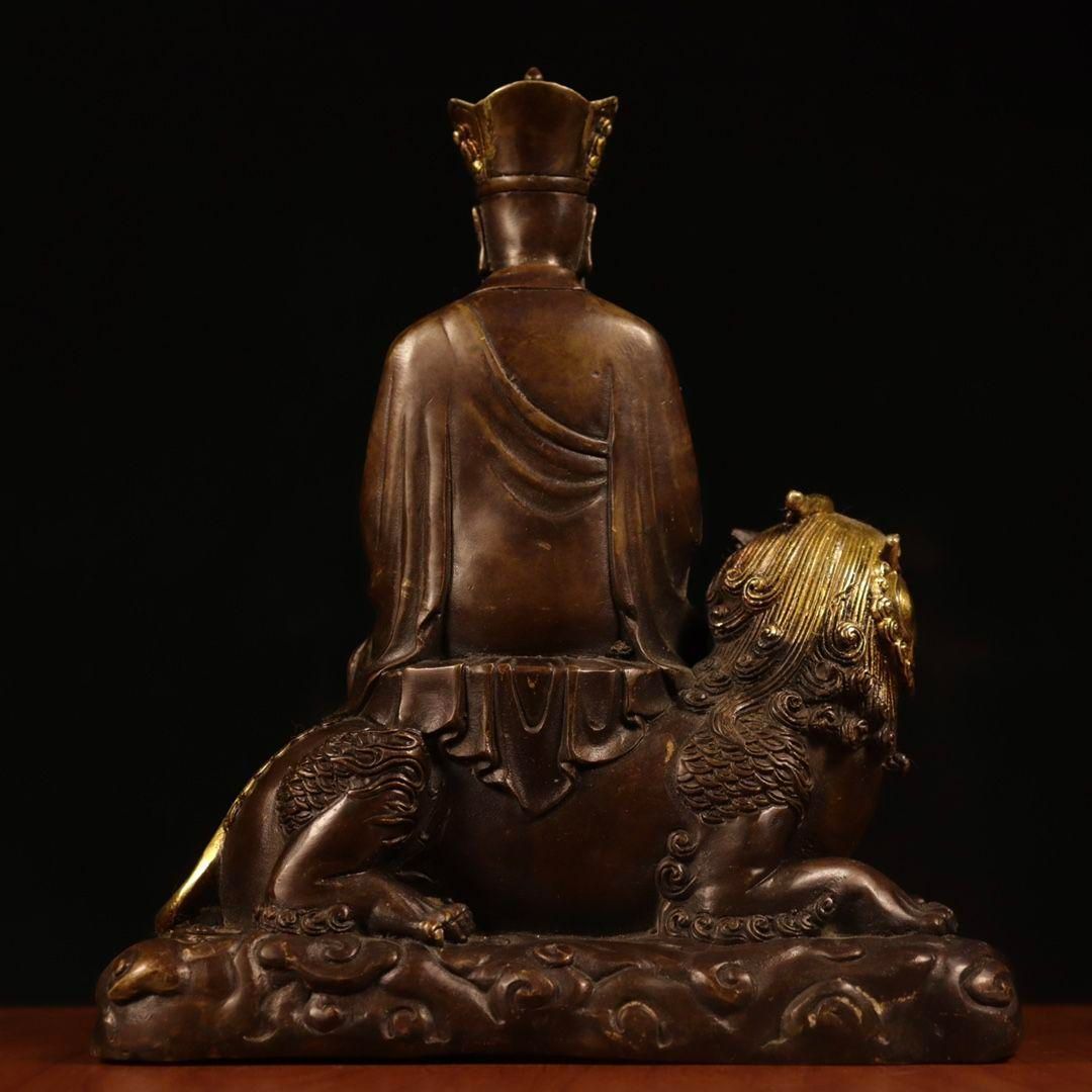 九華山地蔵王仏像 銅製 装飾品 現代工芸品 美術品 置物 仏像☆