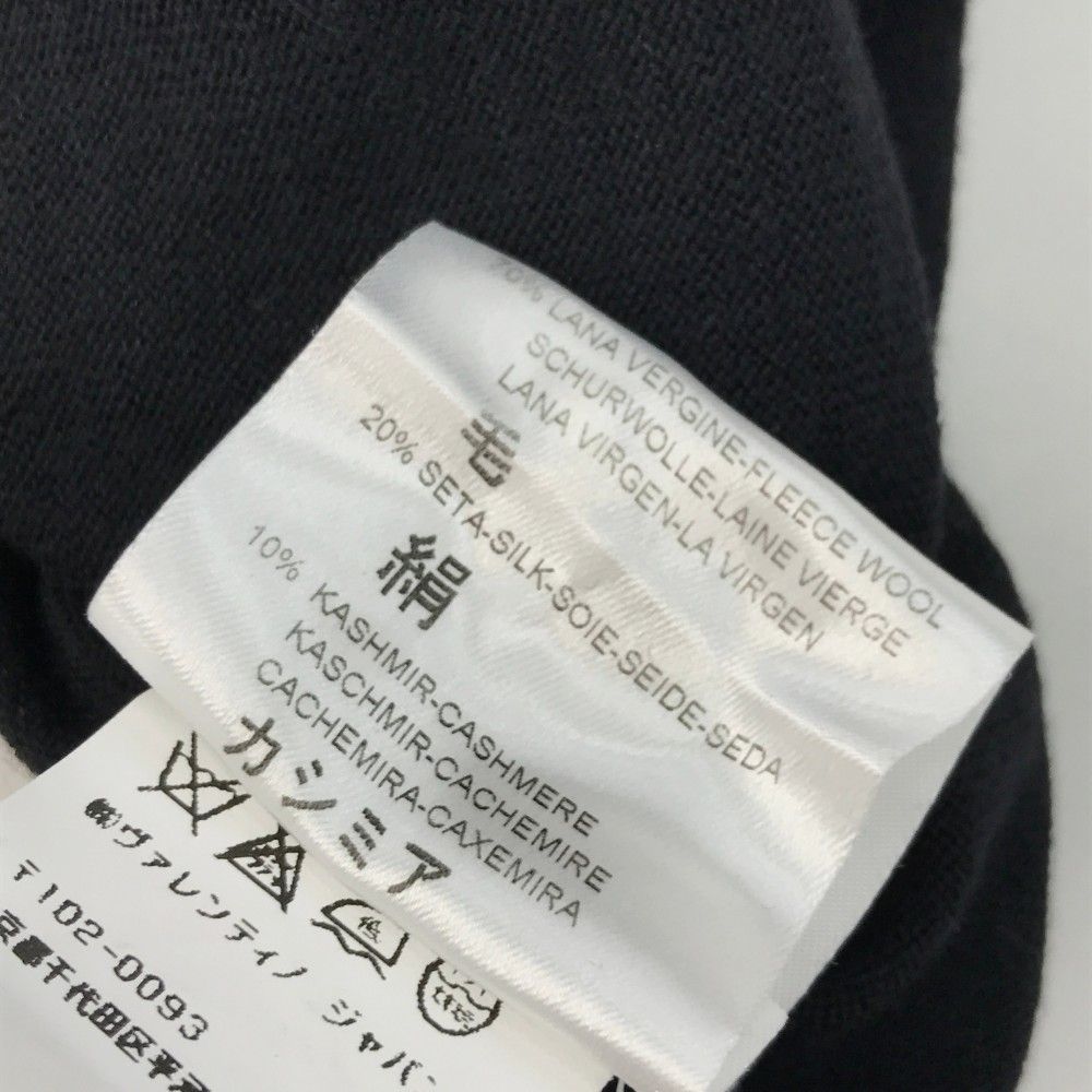 VALENTINO ヴァレンティノ カシミヤ混 ニット ブラック系 M VALENTINO ヴァレンティノ カシミヤ混 ニット ブラック系 M