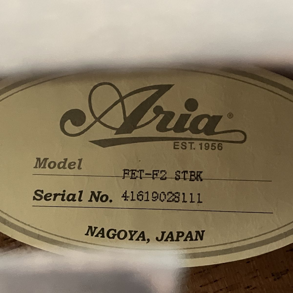 Aria FET-F2 STBK エレアコ アコースティックギター ケース付