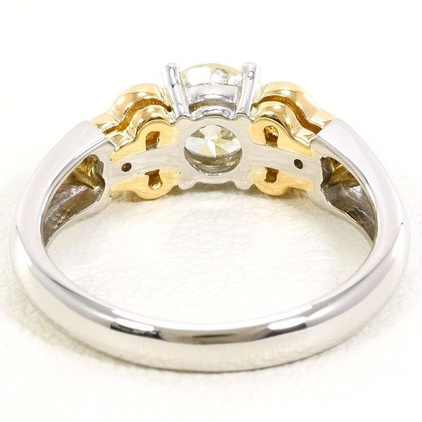 レア❣️K18 イエローゴールド Pt900 ダイヤ リング 手 K18イエローゴールド ダイヤモンド リング | 高品質 金・プラチナ