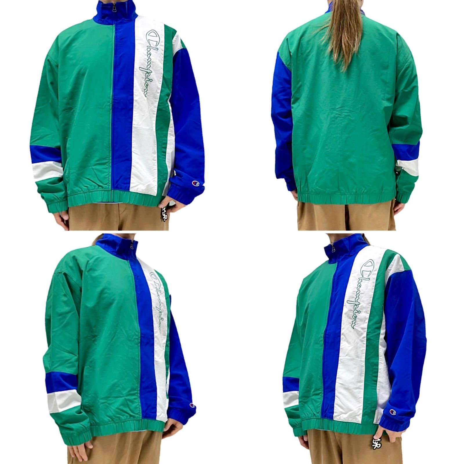 新品 CHAMPION チャンピオン マルチカラー ストライプ ナイロン  