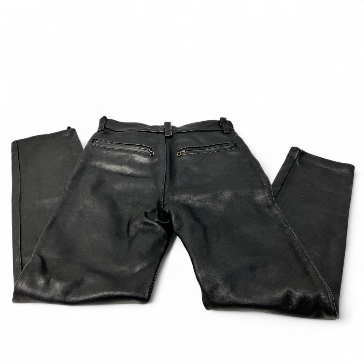 vanson leathers レザーパンツ　バイカー　ビンテージ　TALON USA製 VANSON バンソン レザーパンツ W28 メンズ 牛革 ブラック USA製