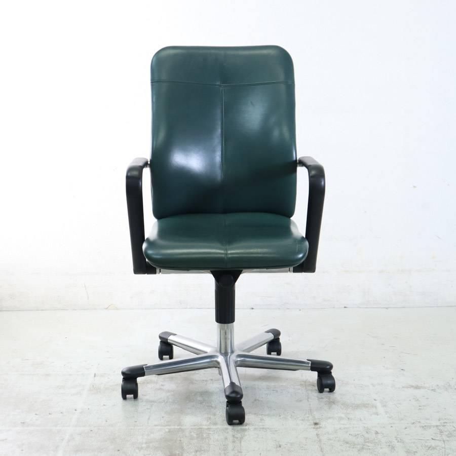 カリモク 本革 ハイバックデスクチェア XG9500 リクライニング 役員椅子 280h15