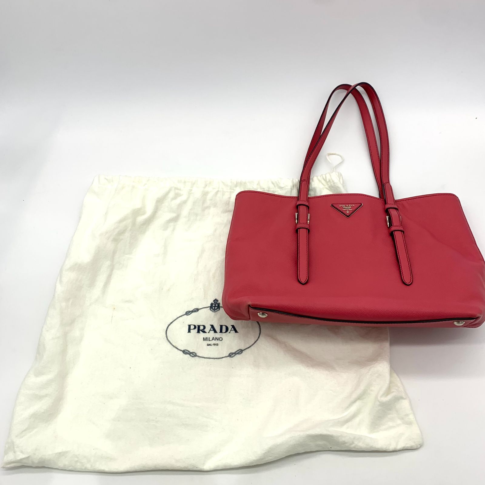 ▽PRADA/プラダ サフィアーノレザートートバッグ BR5134 保存袋 