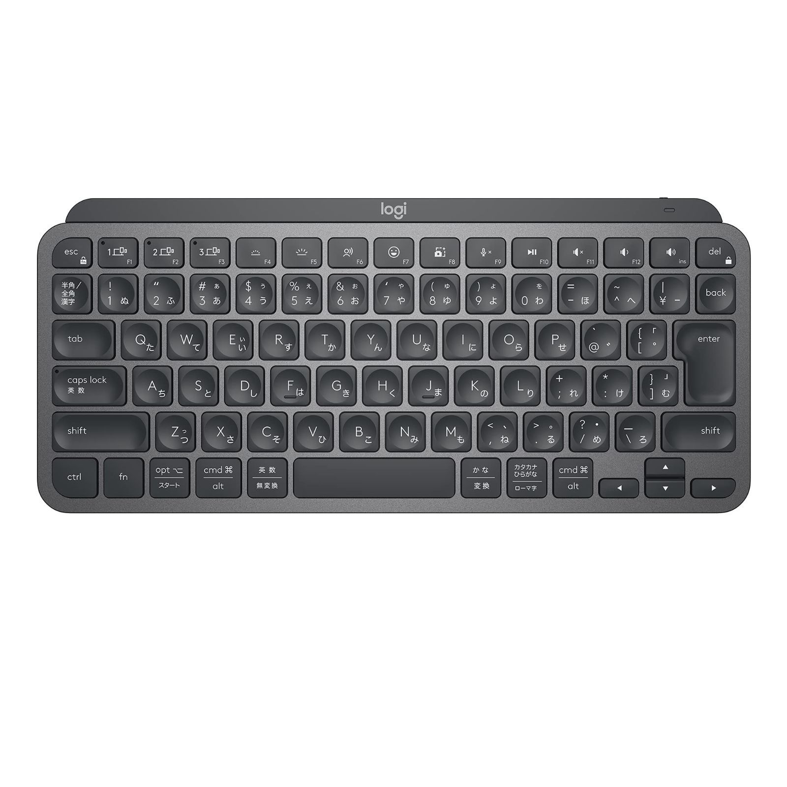ロジクール MX KEYS mini KX700GR ミニマリスト ワイヤレス イルミネイテッド キーボード グラファイト 充電式 bluetooth Logi Bolt Unifying非対応 USB-C-A 日本語配列 windows mac chrome