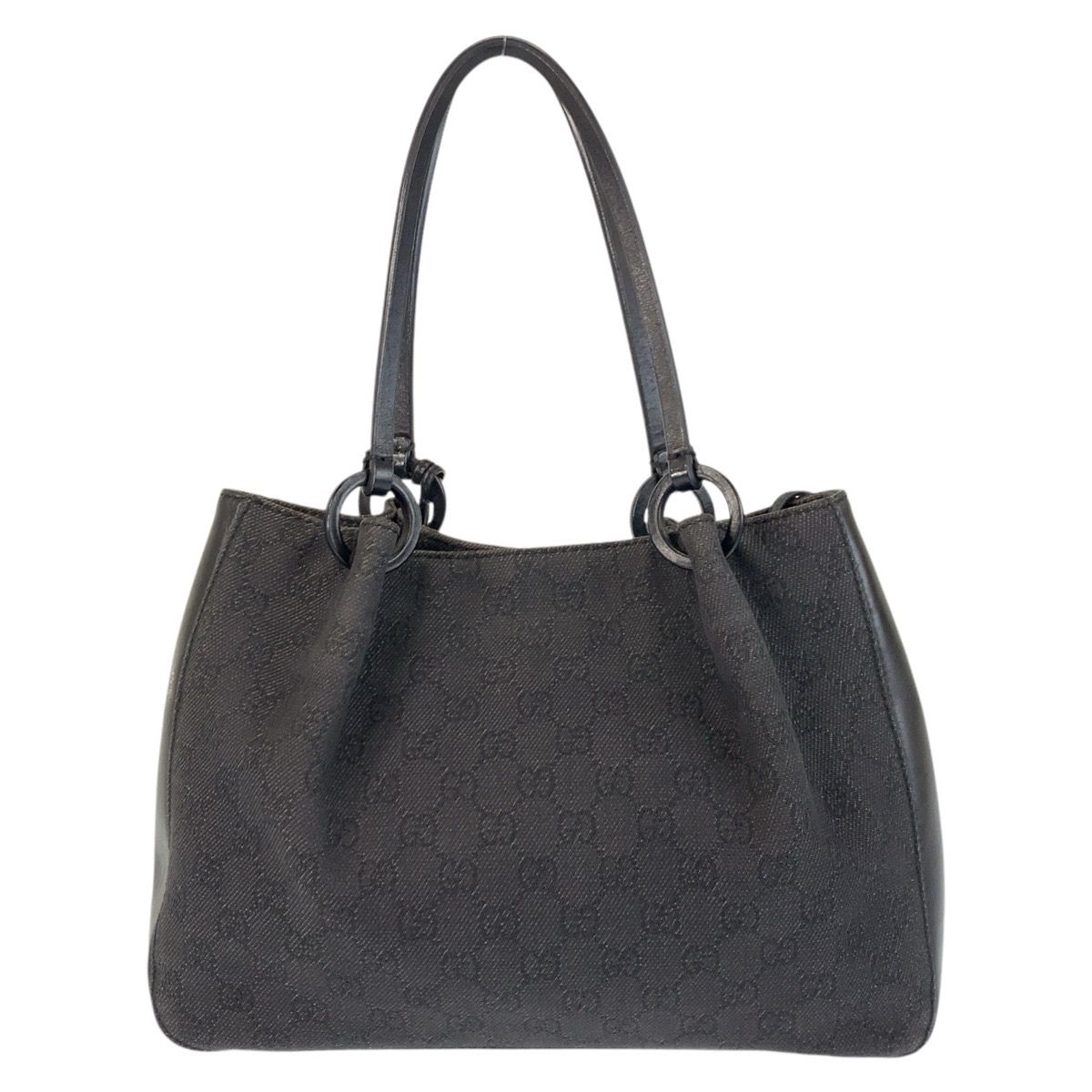 GUCCI グッチ ブラック 黒 GGキャンバス/レザー 101919 トートバッグ