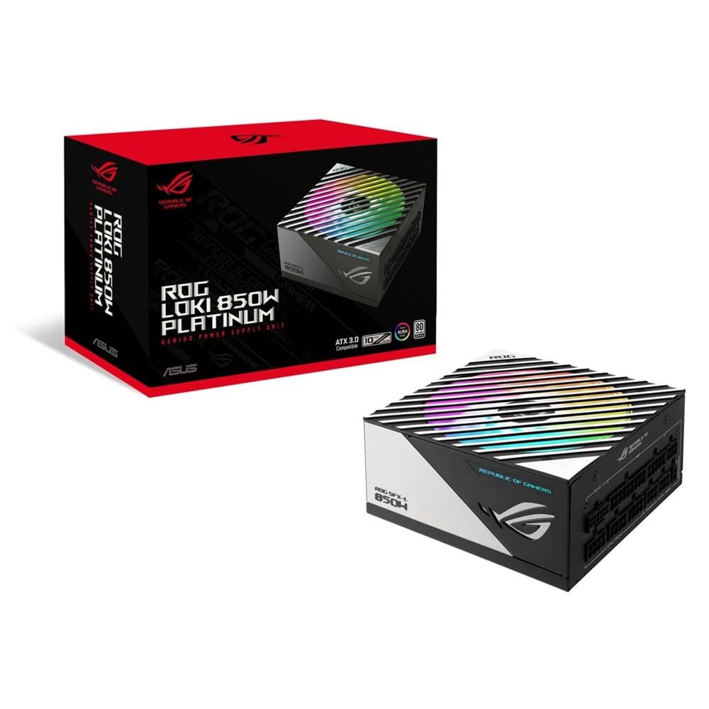 ASUS PSU 電源ユニット 850W PCIe Gen 5.0 対応 80 PLUS プラチナ認定 ARGB - Aura Sync 対応 ROG-LOKI-850P-SFX-L-GAMING 正規代理店品