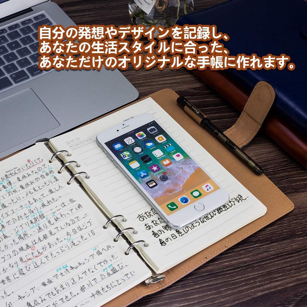 6穴 スタンダードタイプ 5mm方眼リフィル 100枚 ビジネス手帳