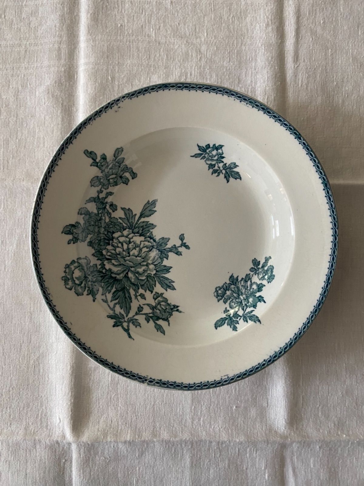 サルグミンヌ社　フランス　アンティーク　花柄　皿　スープ皿　セット