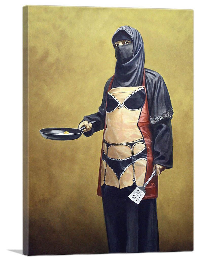 バンクシー アートパネル Sサイズ BANKSY Banksy「ハウ ドゥ ユー ライク ユア エッグス/How Do You Like Your Eggs」キャンバスジークレ 発送目安15～20営業日