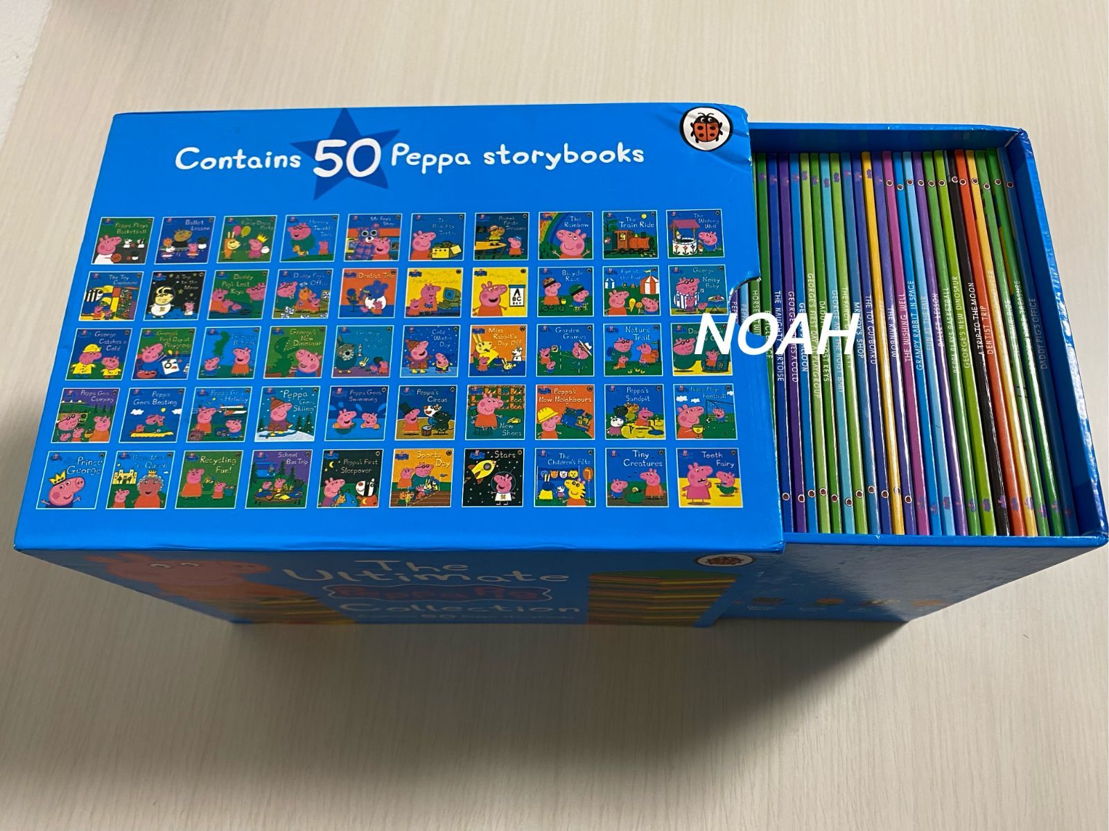 新品】Peppa Pig ペッパピッグ 50冊 青箱 マイヤペン付 MaiyaPen 美品 