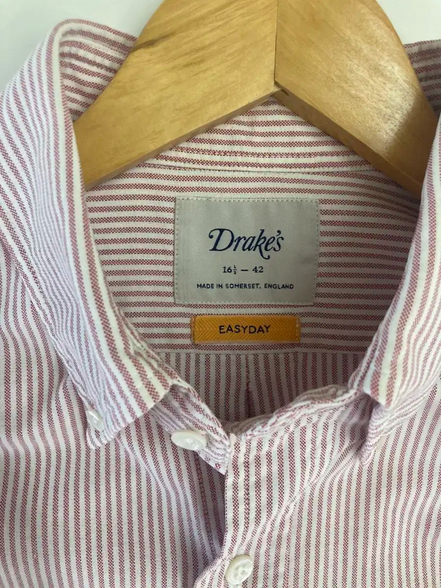 L*e様 新品　drake's ドレイクス　ドレスシャツ　サイズ16 Drake's(ドレイクス) 緑 ストライプ シャツ 16 - メルカリ