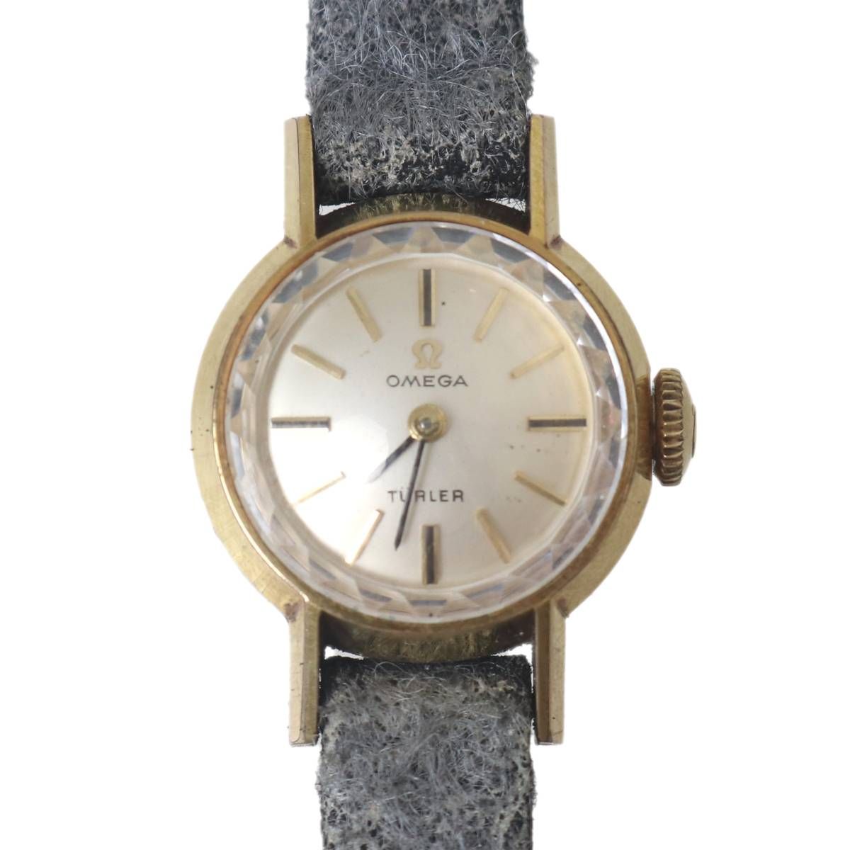 OMEGA オメガ TURLER チューラー レディース 腕時計 手巻き ゴールド×ブラック 腕回り14 17 cm NT BCランク