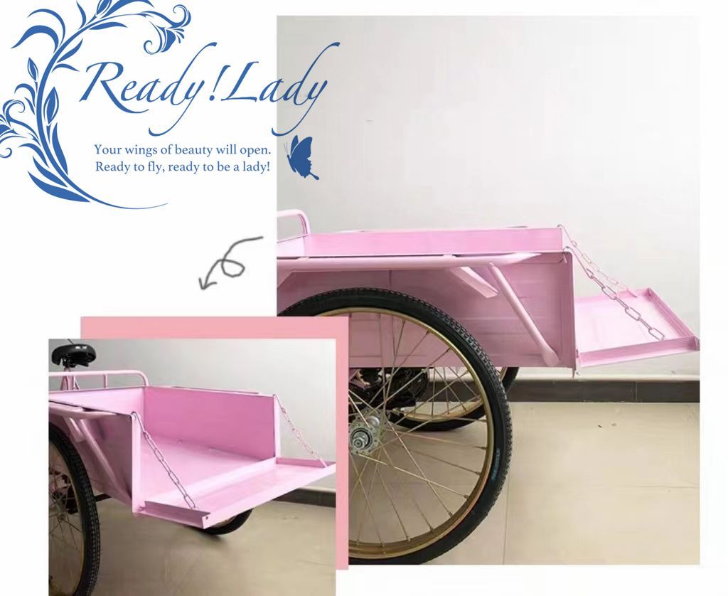 強くお勧め☆三輪自転車 大人用貨物三輪車 24インチ 載荷重80kg ダブル