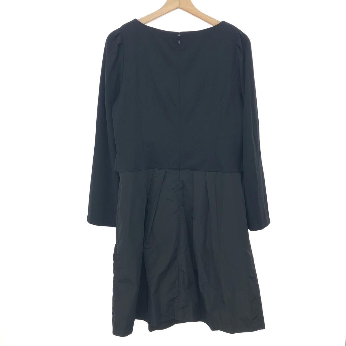 新品　Super Beauty ワンピース　リボン　紺 良好 Super Beauty スーパービューティー 長袖リボンデザイン