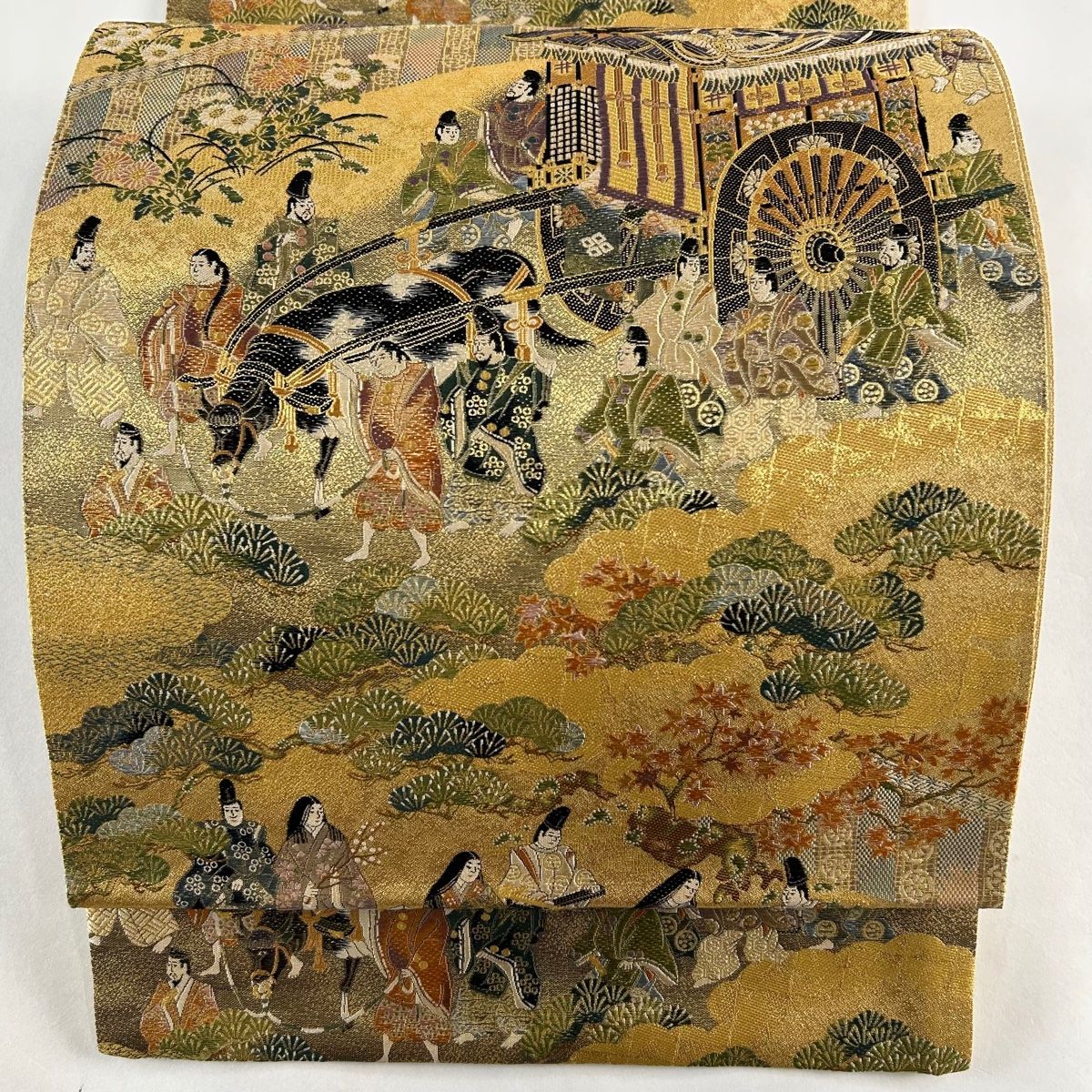 袋帯 名品 京都時代祭 箔 金糸 金色 六通 正絹