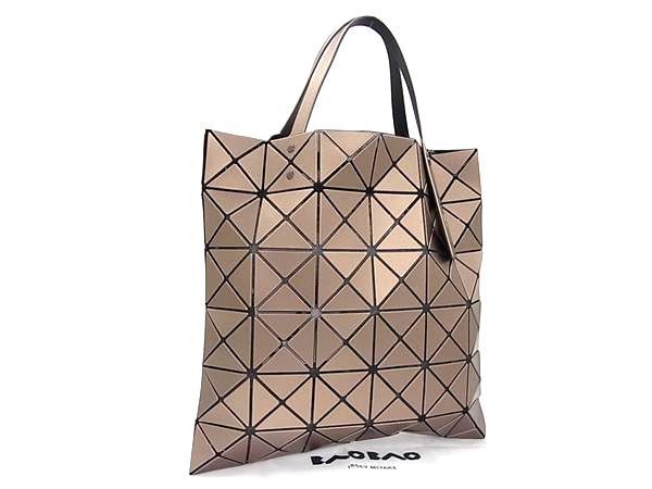 BAO BAO ISSEY MIYAKE バオバオイッセイミヤケ ルーセントマット PVC ハンドバッグ トートバッグ ブロンズ系 FN1669