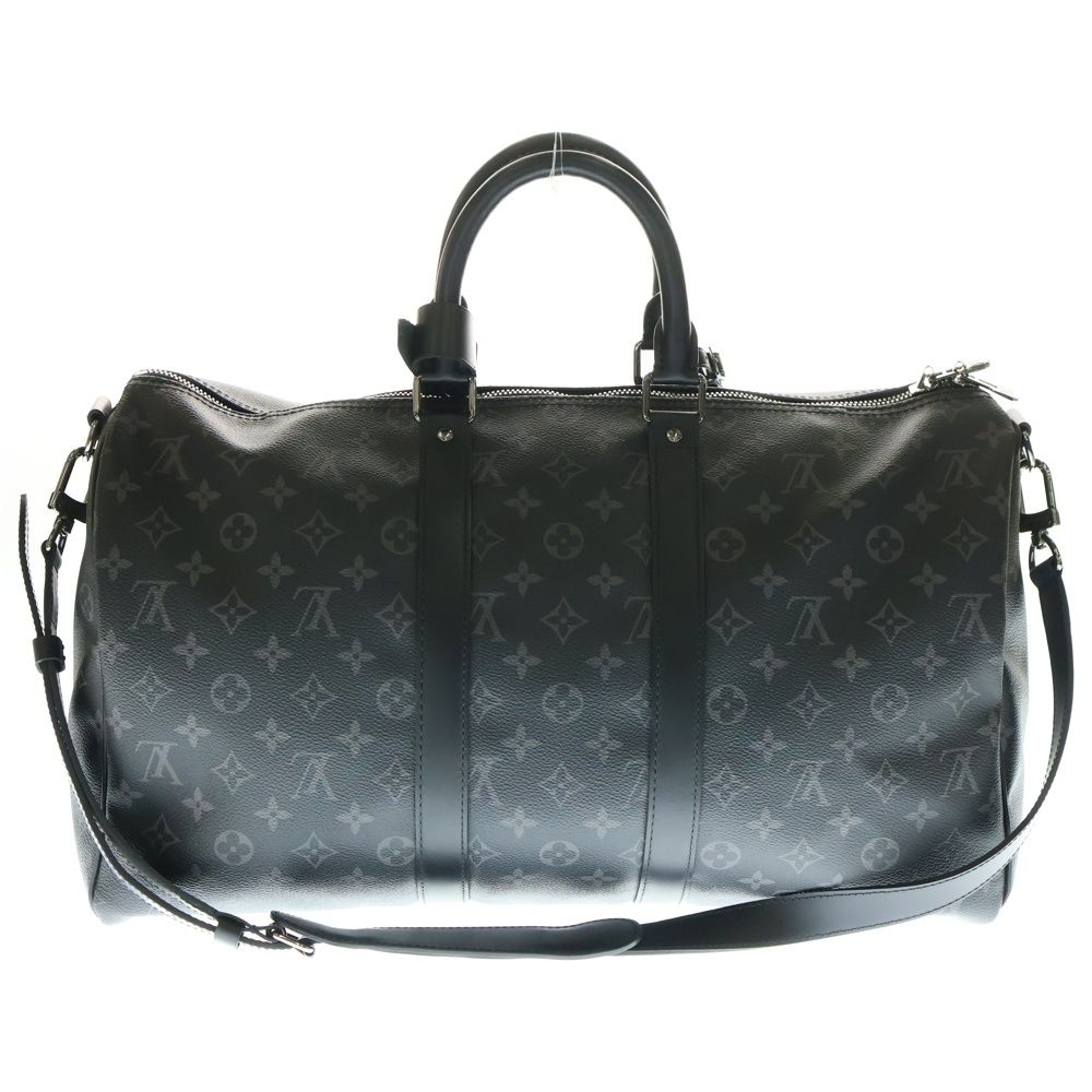 LOUIS VUITTON ルイヴィトン モノグラムエクリプス キーポルバンドリエール45 ボストンバッグ ショルダーバッグ ブラック PVC×レザー M40569