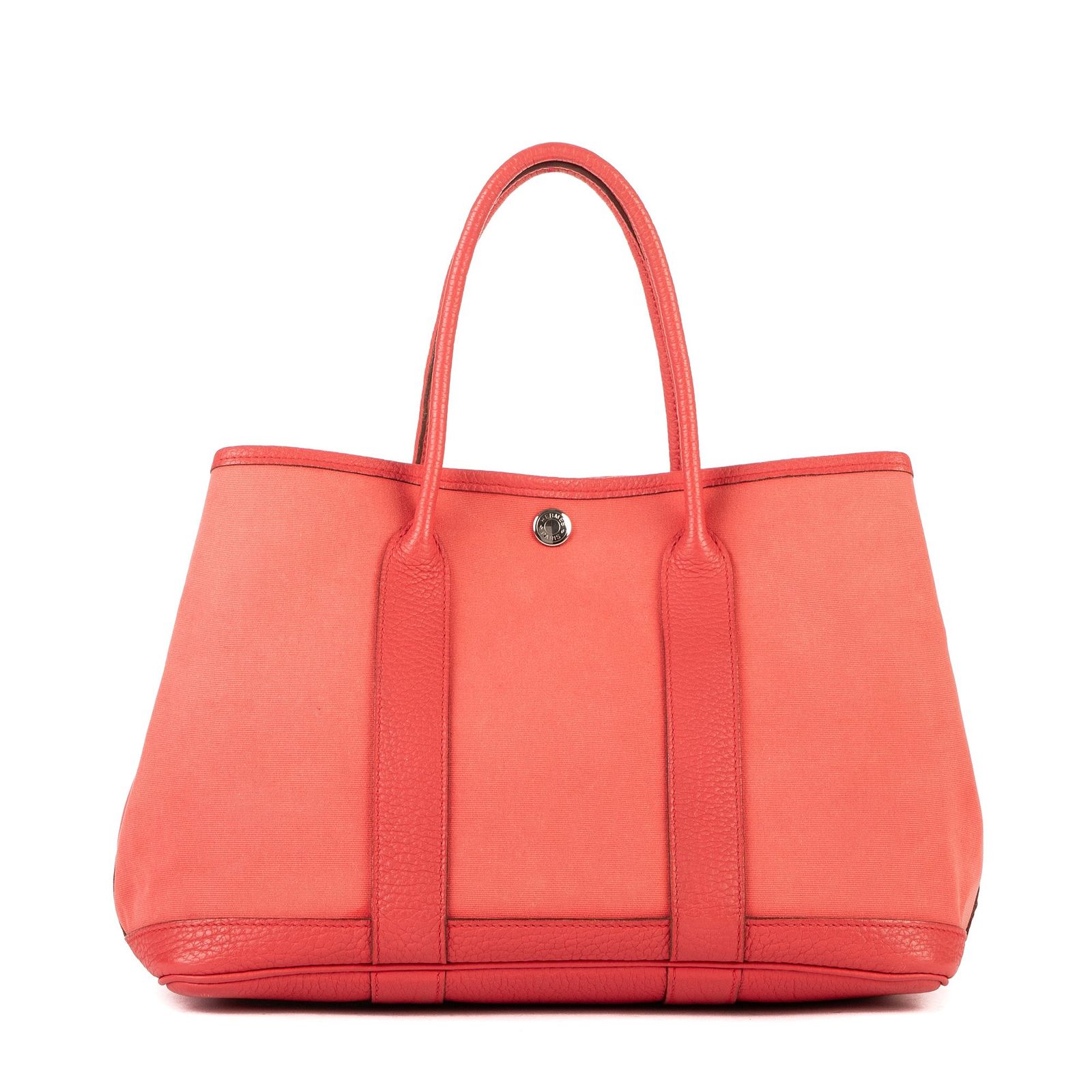 HERMES エルメスガーデンパーティーピンクキャンバスA