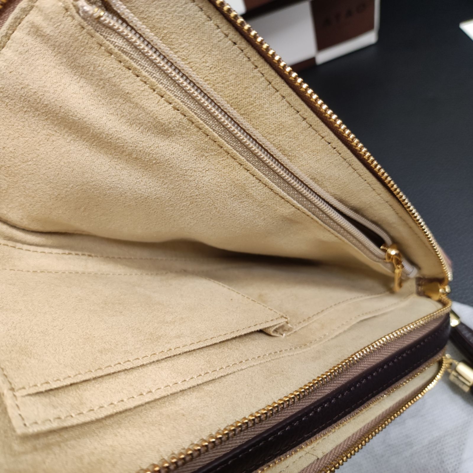 未使用美品】ATAO アミュレット・ヴィトロ セピア・ボルドー 3way お 