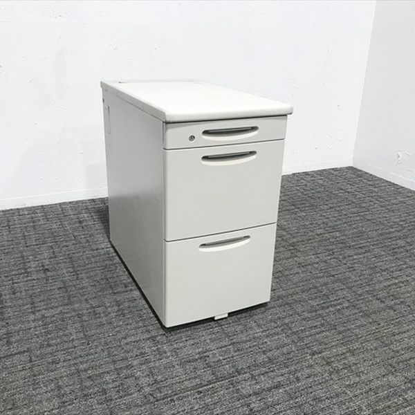 脇デスク 3段 SD-e オカムラ グレー 引出しワゴン