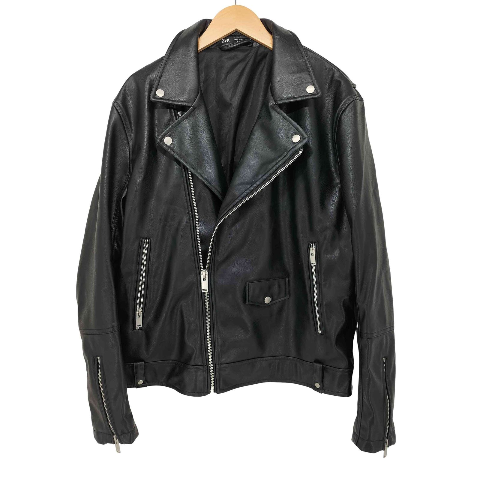 ザラ ZARA フェイクレザーライダース フェイクレザージャケット