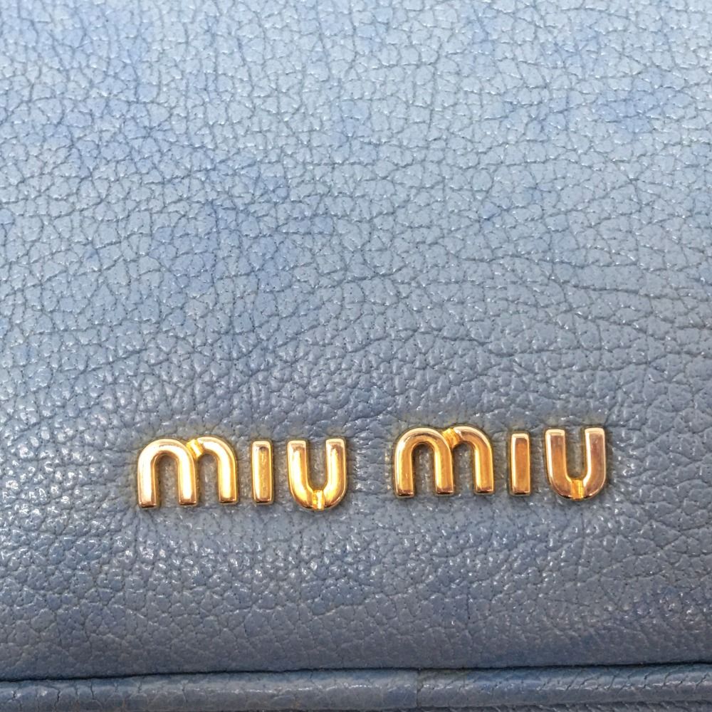 ▼▼MIU MIU レディース 2WAYハンドバッグ ショルダーバッグ ツートンカラー ブルー×ホワイト