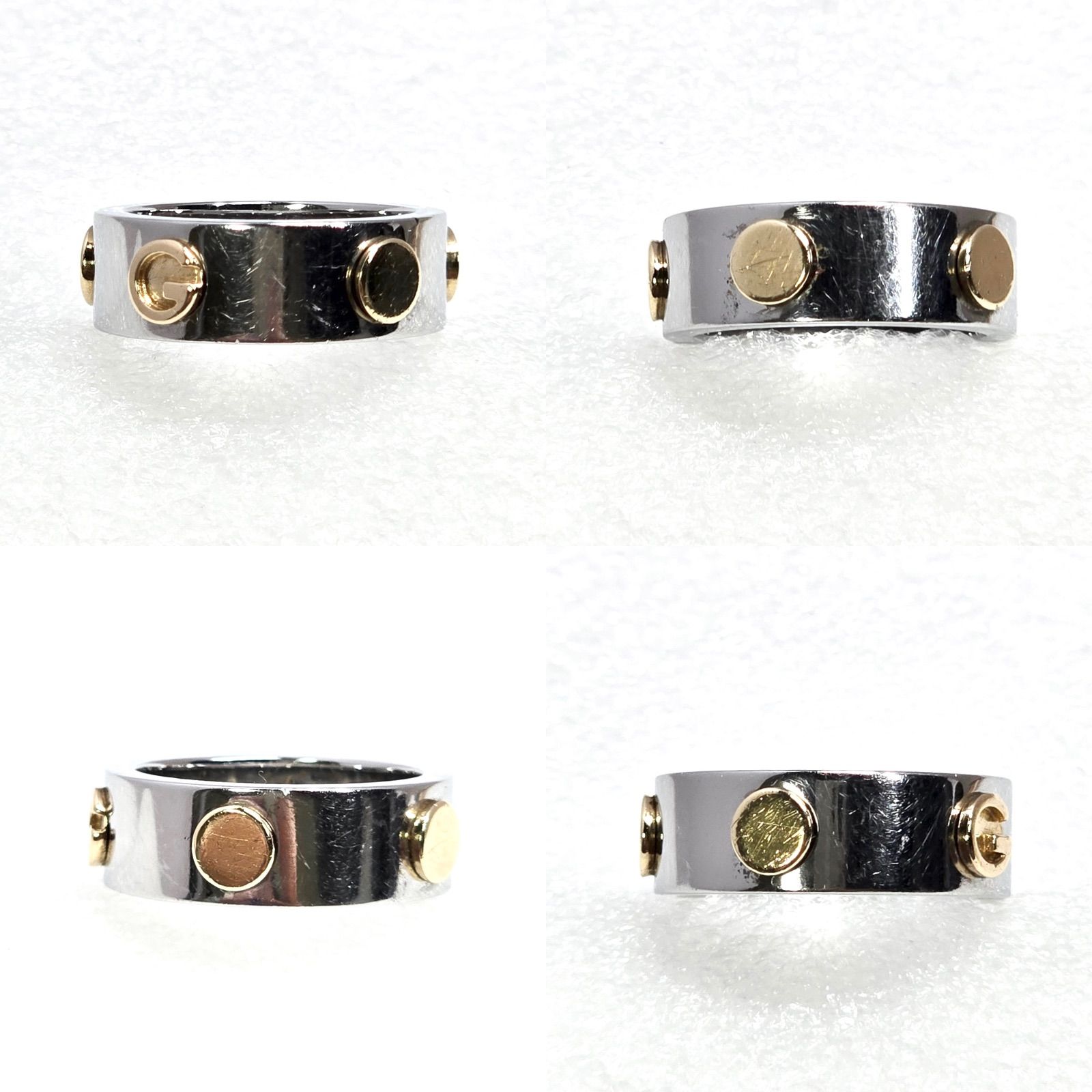 GUCCI グッチ INOX イノックス Gロゴ スタッズ リング 約12.5号