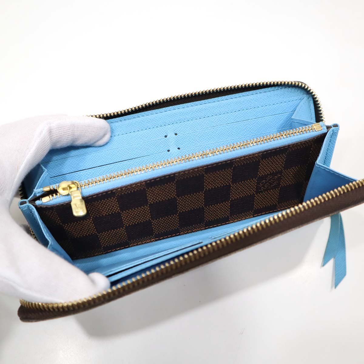 [SALE]ヴィトン Vuitton ポルトフォイユ クレマンス ブルー LV ポルトフォイユ・クレマンス ダミエ ブルー ペンギン 長財布