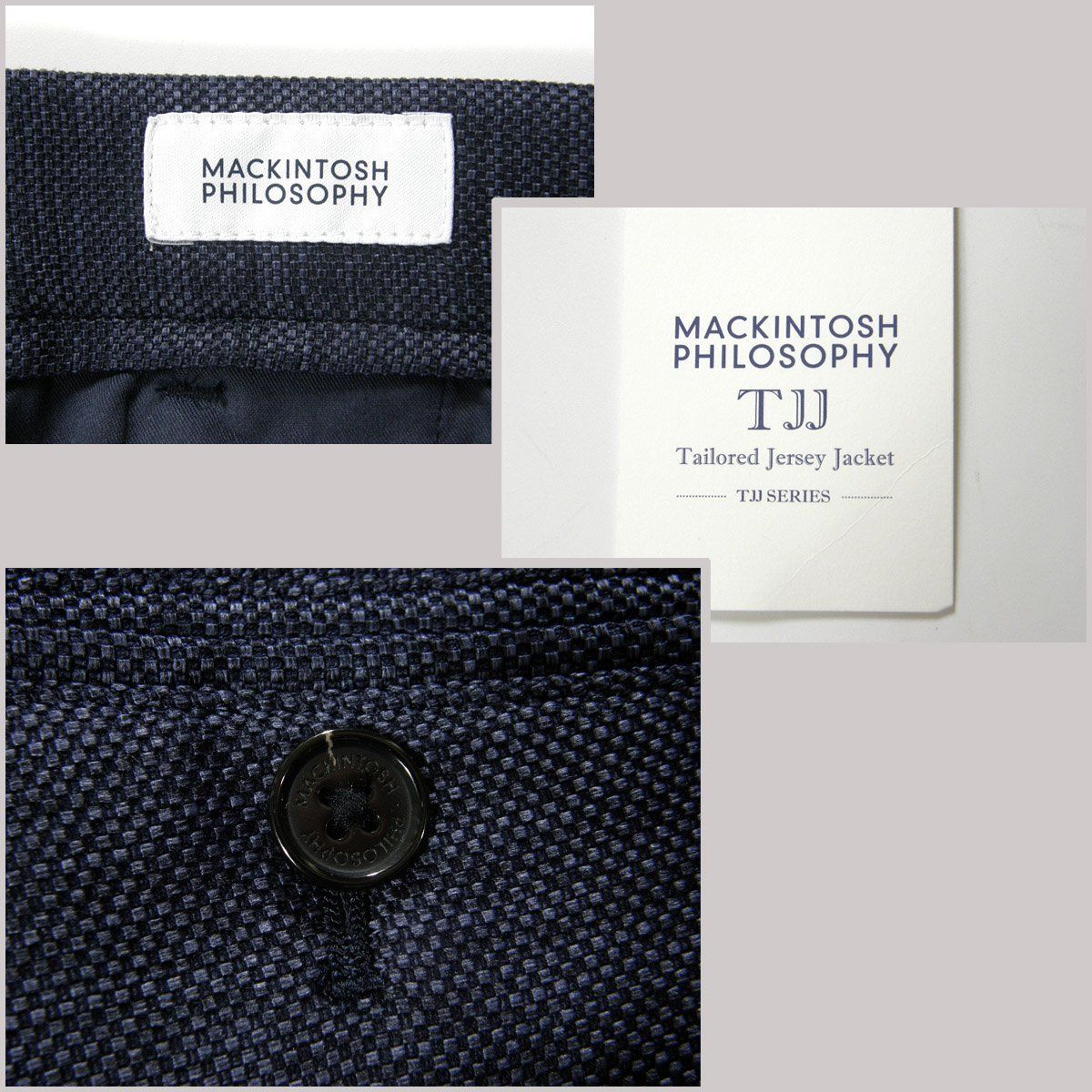 新品 春夏 MACKINTOSH PHILOSOPHY TROTTER マッキントッシュ ホームスパン ジャージー テーラード ジャケット グレー 40R 新品未使用coen ハンティングミドルジャケット オリーブ M