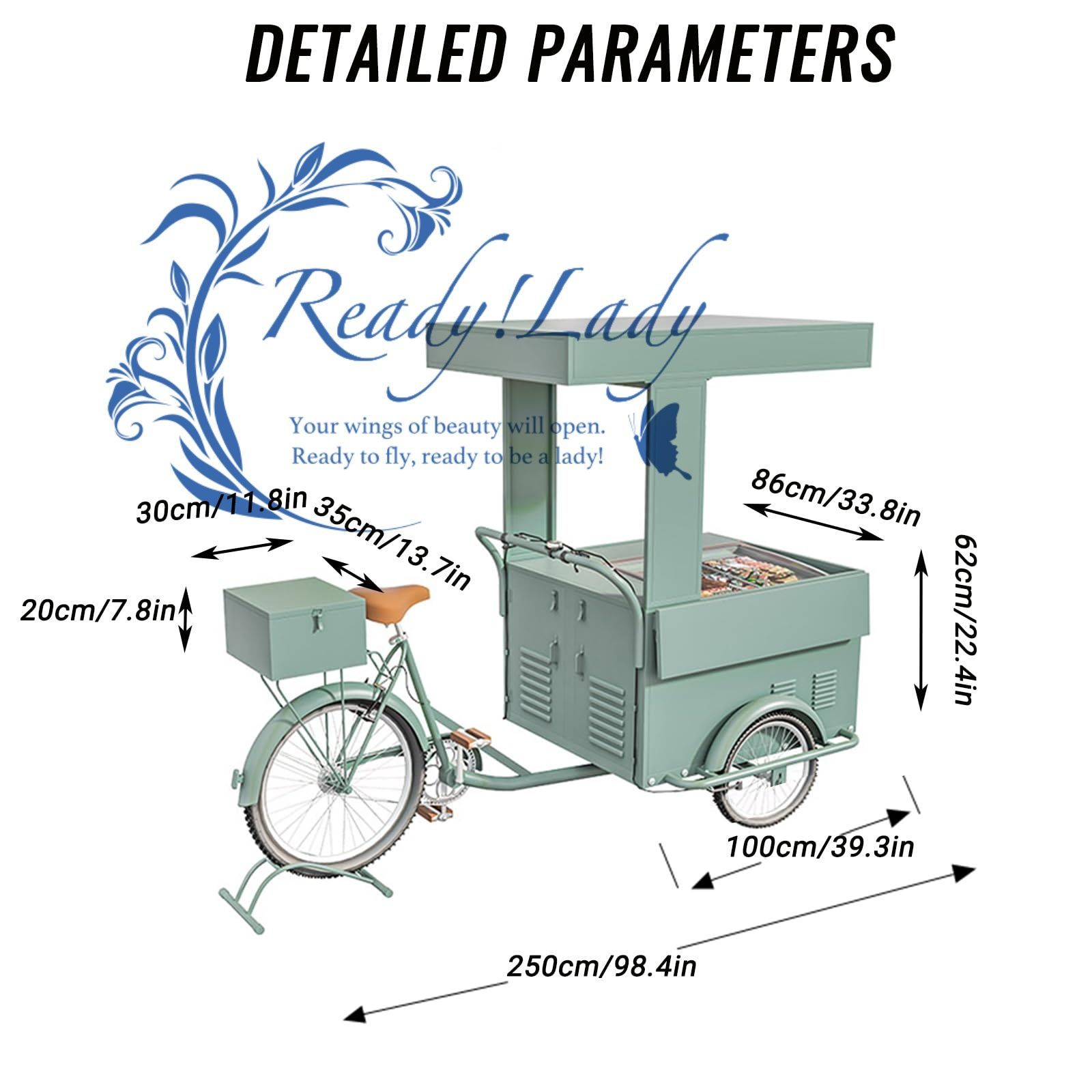 モバイル三輪車フードトラックジュース販売カート