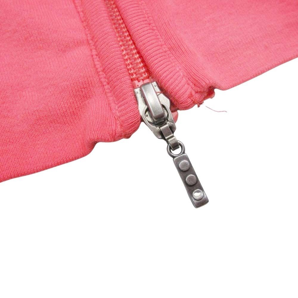 美品 three dots スリードッツ ジップアップ パーカー ジャケット コットン ストレッチ 薄手 S ピンク レディース 古着 中古 美品 three dots スリードッツ ジップアップ パーカー