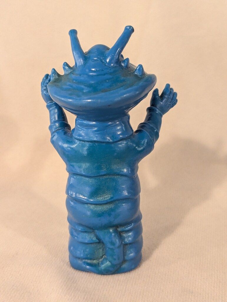 大里玩具 怪獣ジャンボ指人形 カネゴン 青成型/約105mm