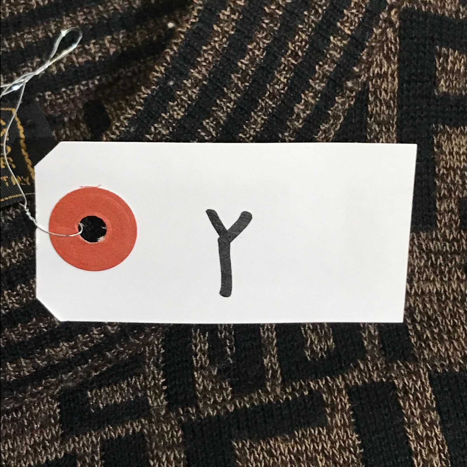 美品✨ フェンディ ズッカ ニット ファブリック メンズ 26cm相当 美品】 FENDI フェンディ ニット ファブリック ズッカ メンズ