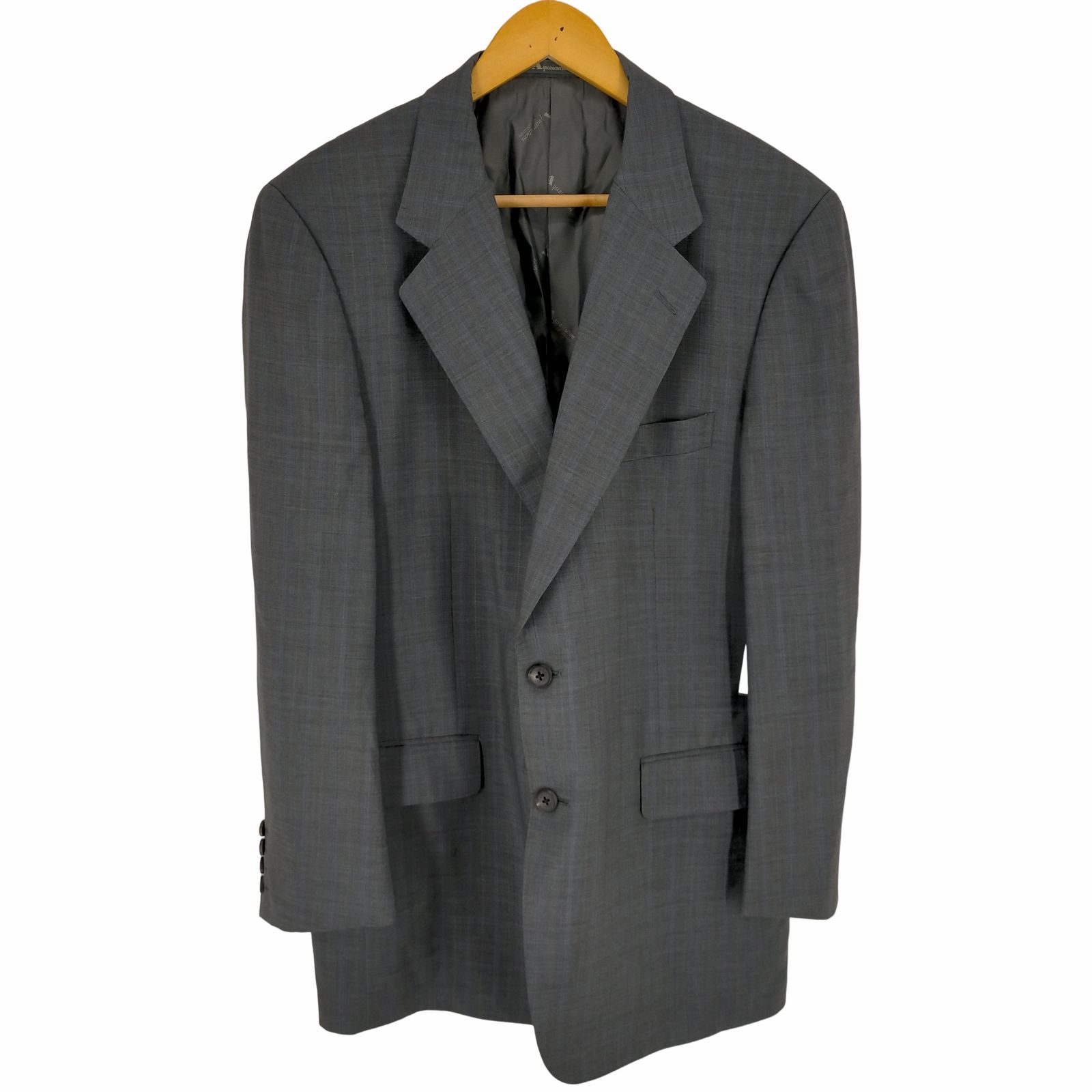 アクアスキュータム AQUASCUTUM OF LONDON ウールモヘア ストライプ2Bジャケット メンズ  98AB6