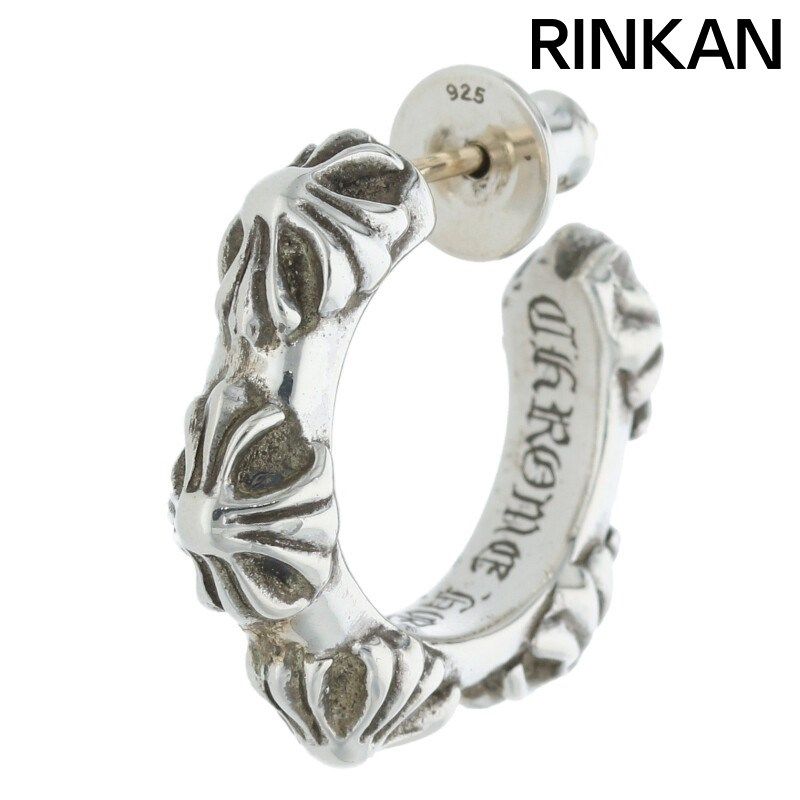 クロムハーツ HOOP CROSS SML/クロスバンドフープ シルバーピアス