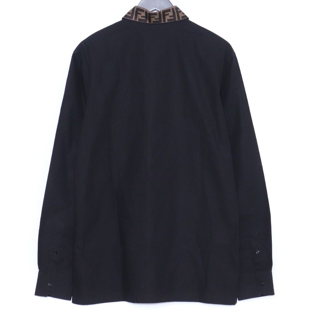 FENDI 襟ズッカ柄長袖シャツ サイズ40 ブラック FS0751-A4S6 - メルカリ