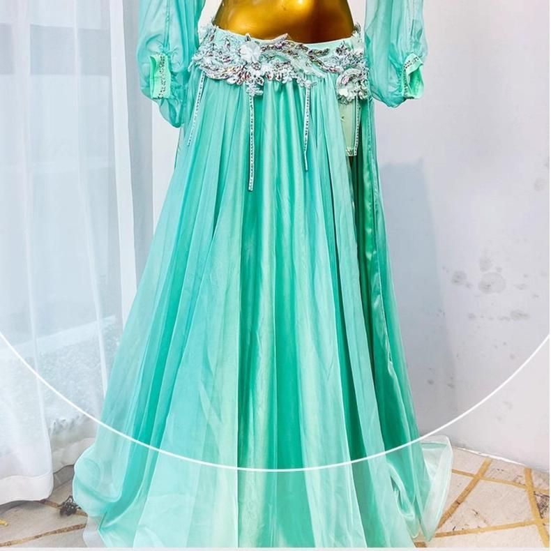 イズ ベリーダンス衣装 ブラベルトスカートセット 東方風 ベリーダンス ブラジャーと魚尾スカート スパンコールビーズ刺繍 舞台用 2 選択 LLC-HASEGAWATOSO_COM