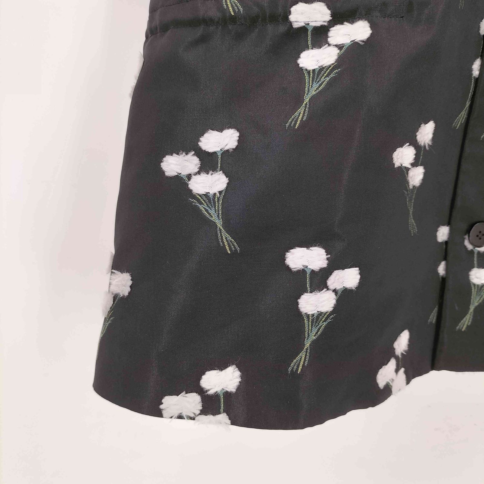 ロエフ loeff ワタスゲジャガード ジレ 希少！LOEFF ワタスゲ ジャカード ベスト フラワー 花柄 ジレ