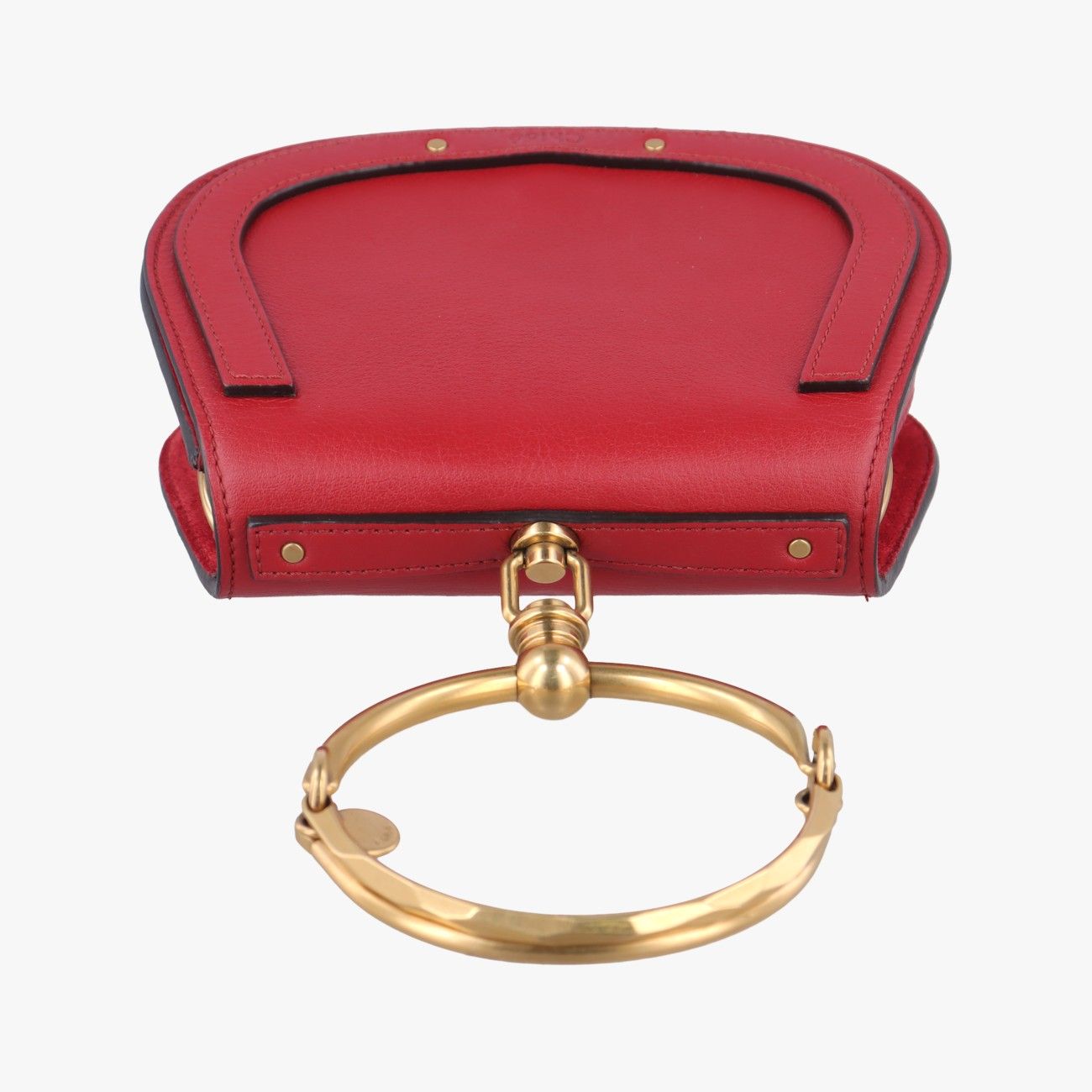 クロエChloeナイル ブレスレットレッドレザー01-18-63-65