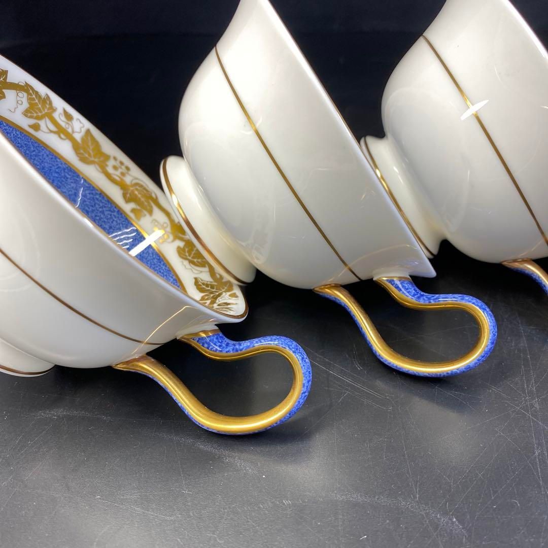 ウェッジウッド ホワイトホールパウダーブルーカップ＆ソーサー5客