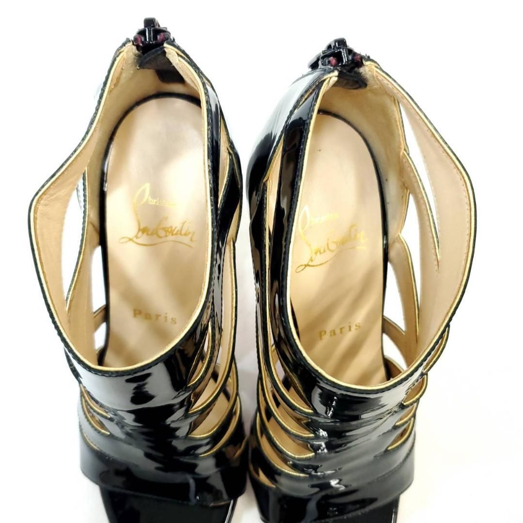 クリスチャンルブタン　新品　Beautyk 85　エナメル　パテントレザー　黒 クリスチャンルブタン 新品 Beautyk 85 エナメル パテントレザー 黒