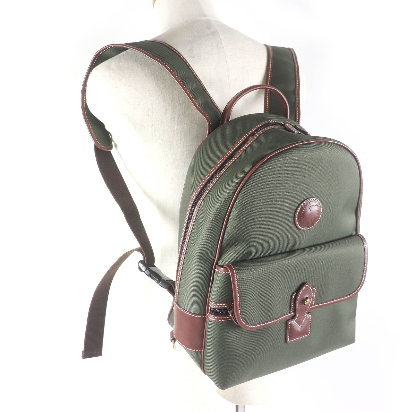 極美品□HUNTING WORLD ハンティングワールド ロゴレザーパッチ