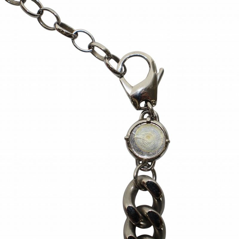 ディーゼル DIESEL ネックレス 喜平チェーン ロゴ シルバーカラー